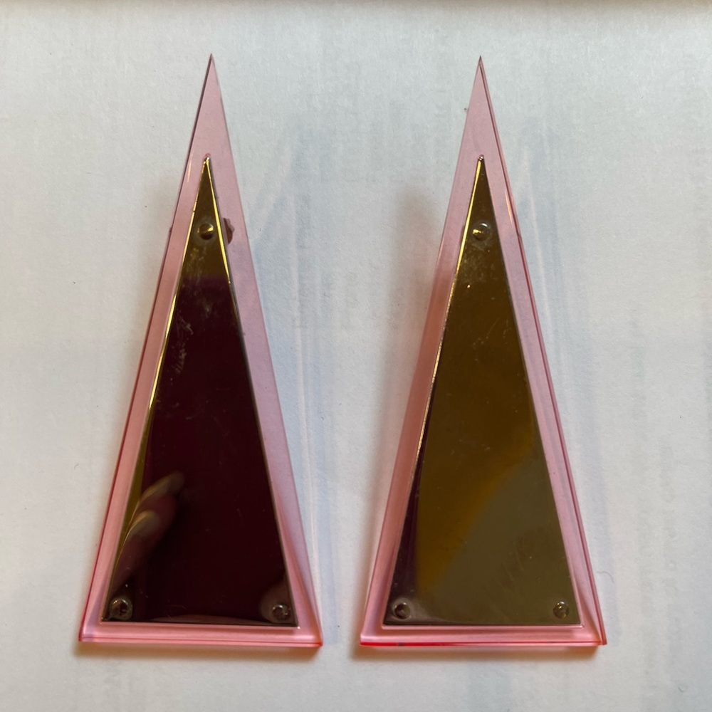 JW Anderson lucite silver & pink earrings